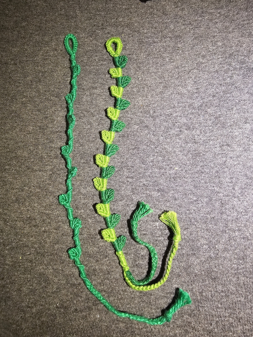 Handcrafted Green Leaf Friendship Bracelet - Two-Tone Green Set Of Two